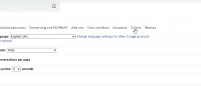 Gmail offline Setting