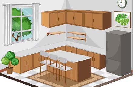 Kitchen Vastu for West-Facing House